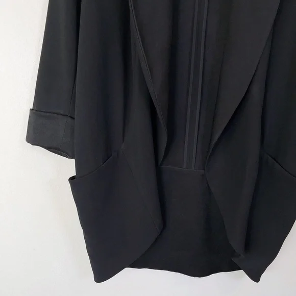 Aritzia Wilfred CHEVALIER JACKET Open Front Black Blazer - Picture 8 of 13